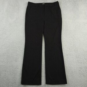Chicos So Slimming Pants Womens 1 US 8 Black White Polka Dot Textured Trousers